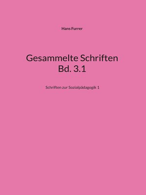 cover image of Gesammelte Schriften Bd. 3.1